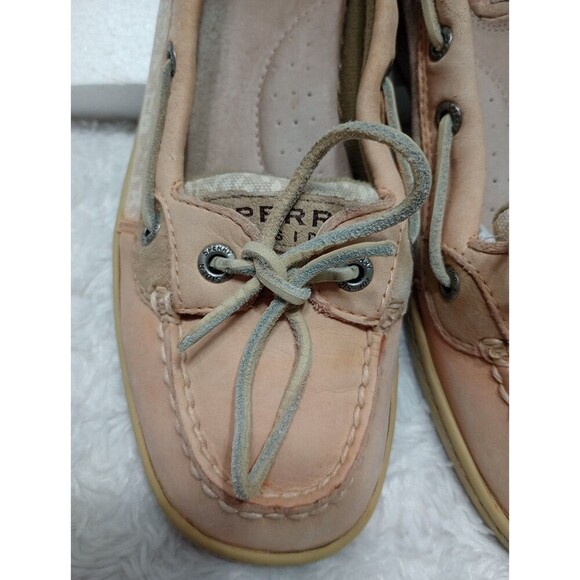SPERRY TOP SIDER Light Pink w/ Textile ANGELFISH Boat SHOES Women's Size 7M - Picture 7 of 12